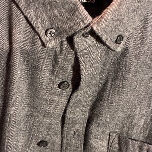 Men’s Express gray large long sleeve button up shirt